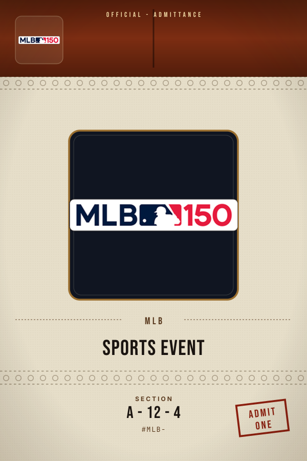 Free Ticket Stub sports poster sample for a Red Sox vs Yankees MLB fixture