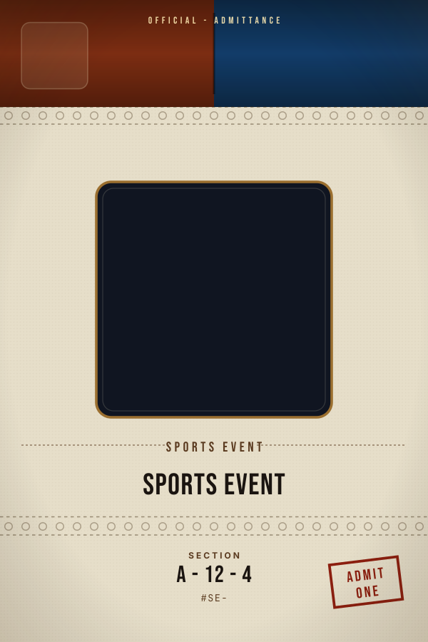 Free Ticket Stub sports poster sample for an Arsenal vs Chelsea Premier League fixture